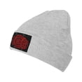 thumbnail image 1 of ZICANCN Aztec Tribal Style Fish Knit Beanie Hat , Winter Cap Soft Warm Classic Hats for Men Women Gray, 1 of 8