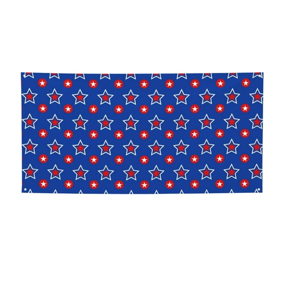 ZICANCN Banner Yard Signs, Blue Stripes Flag Day Party Wall Decor for Indoor Outdoor Room, Small