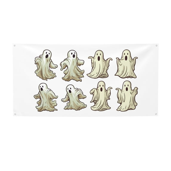 ZICANCN Banner Yard Signs, Chilling Ghostly Atmosphere Party Wall Decor for Indoor Outdoor Room, Small