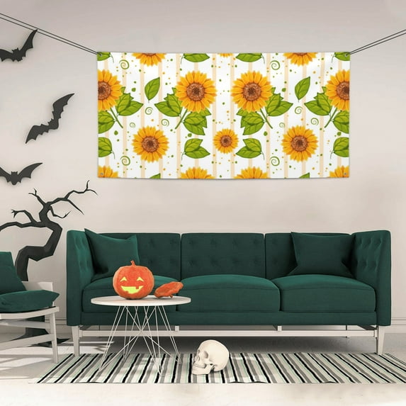 ZICANCN Banner Yard Signs, Elegant Sunflower Yellow Floral Party Wall Decor for Indoor Outdoor Room, Medium Size