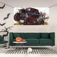 thumbnail image 1 of ZICANCN Banner Yard Signs, Flying Red Race Car Party Wall Decor for Indoor Outdoor Room, Small Size, 1 of 7