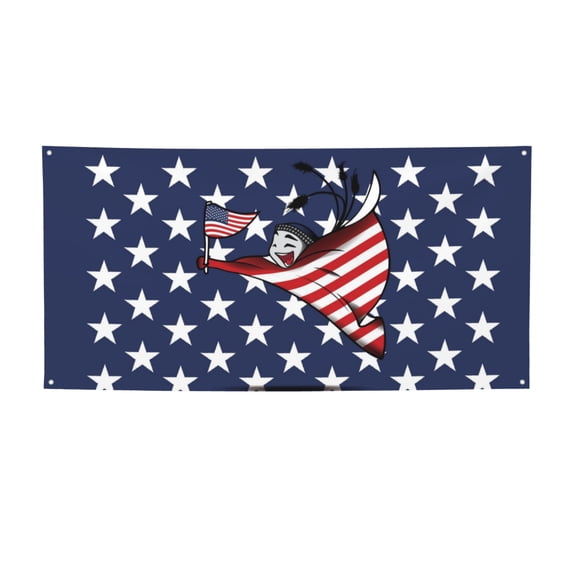 ZICANCN Banner Yard Signs, United Mascot Character Party Wall Decor for Indoor Outdoor Room, Small