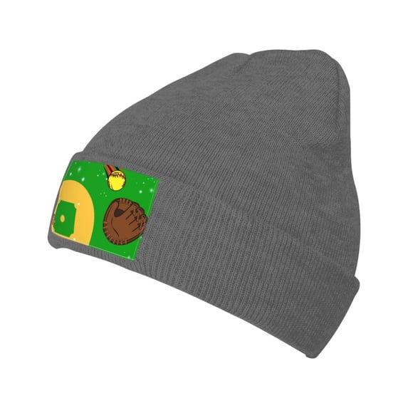 ZICANCN Baseball Star Knit Beanie Hat, Winter Cap Soft Warm Classic Hats for Men Women, Deep Heather