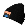 thumbnail image 1 of ZICANCN Boho Sunset River Goats Knit Beanie Hat, Winter Cap Soft Warm Classic Hats for Men Women, Black, 1 of 8