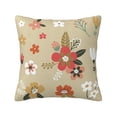 thumbnail image 1 of ZICANCN Brown Floral Branches Throw Pillow Covers, Bed Couch Sofa Knit Decorative Pillow Covers for Living Room Farmhouse, 20"x20", 1 of 8