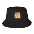 thumbnail image 1 of ZICANCN Bucket Hat Unisex for Men Women, Colorful Abstract Flowers Fashion Fishing Hat Cute Fisherman Cap, Black, 1 of 5