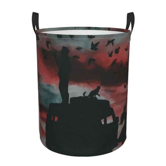 ZICANCN Camper Van Scenery Laundry Basket Organizer, Dirty Clothes Hamper for Bathroom Bedroom Laundry Room, Medium Size