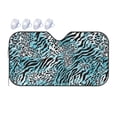 thumbnail image 1 of ZICANCN Car Sun Shades Front Windshield, Blue Zebra Leopard Print Automotive Front Window Sun Shield Visor, Medium Size, 1 of 8