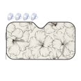 thumbnail image 1 of ZICANCN Car Sun Shades Front Windshield, Hibiscus Line Floral Texture Automotive Front Window Sun Shield Visor, Small Size, 1 of 9