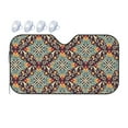 thumbnail image 1 of ZICANCN Car Sun Shades Front Windshield, Traditional Floral Morocco Form Automotive Front Window Sun Shield Visor, Medium Size, 1 of 9