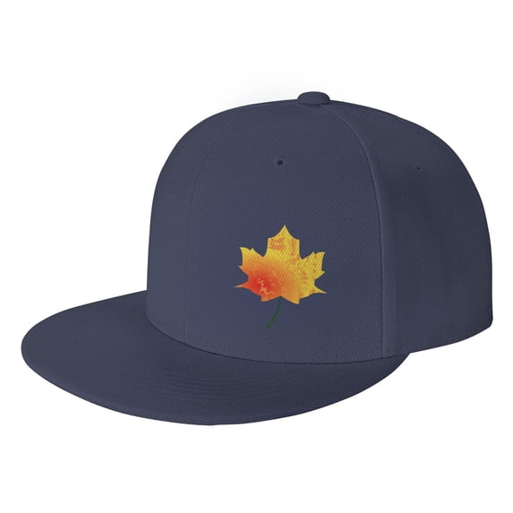 ZICANCN Cartoon Autumn Leaves Baseball Caps, Trucker Hats for Men And Women, Adjustable Breathable Flat Caps, Navy Blue
