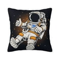 thumbnail image 1 of ZICANCN Cartoon Galaxy Space Astronaut Throw Pillow Covers, Bed Couch Sofa Knit Decorative Pillow Covers for Living Room Farmhouse, 24"x24", 1 of 8