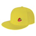 thumbnail image 1 of ZICANCN Cartoon Pink Strawberry Baseball Caps, Trucker Hats for Men And Women, Adjustable Breathable Flat Caps, Yellow, 1 of 8