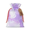 thumbnail image 1 of ZICANCN Christmas Gift Bags, Abstract Pastel Violet Painting Reusable Fabric Drawstring Storage Bags with Drawstring, Small Size, 1 of 7