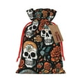 thumbnail image 1 of ZICANCN Christmas Gift Bags, Death Skeleton Warrior Reusable Fabric Drawstring Storage Bags with Drawstring, Medium Size, 1 of 7