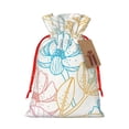 thumbnail image 1 of ZICANCN Christmas Gift Bags, Rose Beautiful Seamless Floral Reusable Fabric Drawstring Storage Bags with Drawstring, Medium Size, 1 of 7