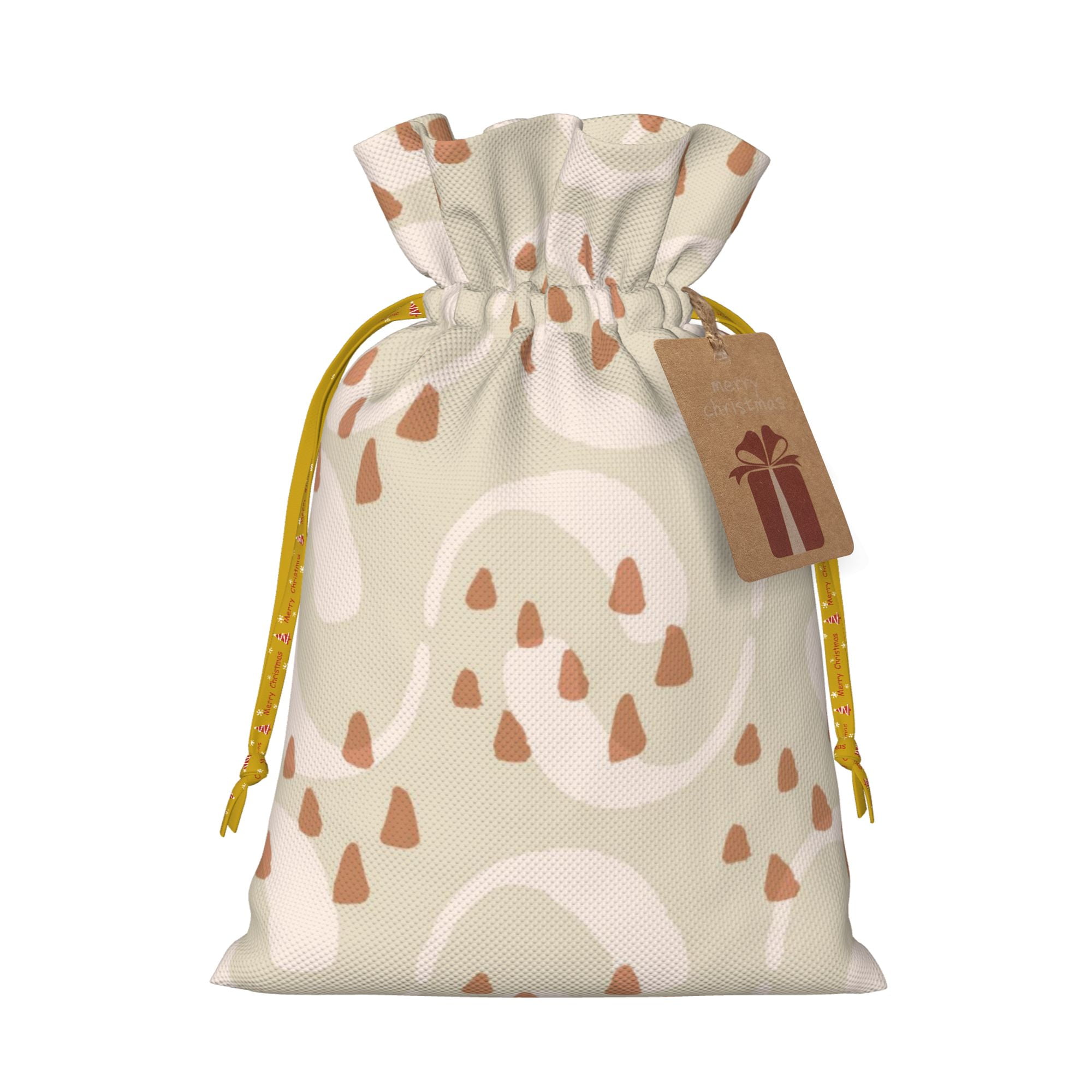 ZICANCN Christmas Gift Bags, Vintage Abstract Aztec Line Reusable