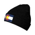 thumbnail image 1 of ZICANCN Colorado State Seal Flag Knit Beanie Hat , Winter Cap Soft Warm Classic Hats for Men Women Black, 1 of 8