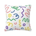 thumbnail image 1 of ZICANCN Colorful Wave Lines Throw Pillow Covers, Bed Couch Sofa Knit Decorative Pillow Covers for Living Room Farmhouse, 12"x12", 1 of 8