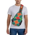 thumbnail image 1 of ZICANCN Crossbody Sling Bags for Women Men,Retro Rhombu Diamond Texture Casual Shoulder Backpacks for Hiking Daypacks, 1 of 9