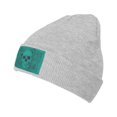 thumbnail image 1 of ZICANCN Cupid Skull Green Pattern Knit Beanie Hat, Winter Cap Soft Warm Classic Hats for Men Women, Gray, 1 of 8