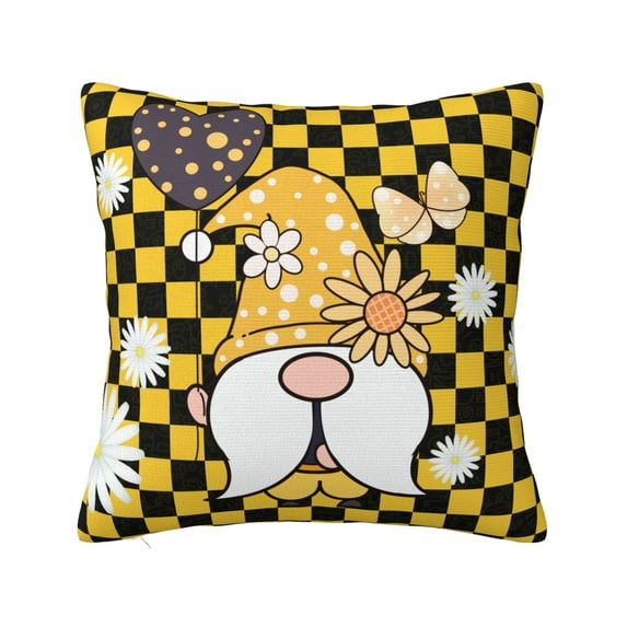 ZICANCN Decorative Throw Pillow Covers , Gnome Eif Couch Sofa Decorative Knit Pillow Covers for Living Room Farmhouse 12"x12"