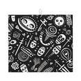 thumbnail image 1 of ZICANCN Dish Drying Mat for Kitchen Countertop, Black Evil Skeleton Drainer Mats with Non-slip Rubber Backed, Super Absorbent Easy Clean Rack Pad, 16x18 Inches, 1 of 9