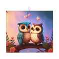 thumbnail image 1 of ZICANCN Dish Drying Mat for Kitchen Countertop, Owls Love Birds Drainer Mats with Non-slip Rubber Backed, Super Absorbent Easy Clean Rack Pad,\r\n16x18 Inches, 1 of 9