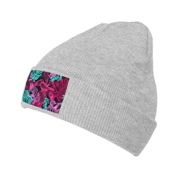 ZICANCN Drawing Reason Pattern Knit Beanie Hat, Winter Cap Soft Warm Classic Hats for Men Women, Gray