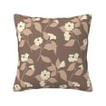 thumbnail image 1 of ZICANCN Elegant Floral Brown Throw Pillow Covers, Bed Couch Sofa Knit Decorative Pillow Covers for Living Room Farmhouse, 18"x18", 1 of 8