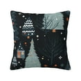 thumbnail image 1 of ZICANCN Forest Deer Winter House Throw Pillow Covers, Bed Couch Sofa Knit Decorative Pillow Covers for Living Room Farmhouse, 18"x18", 1 of 8