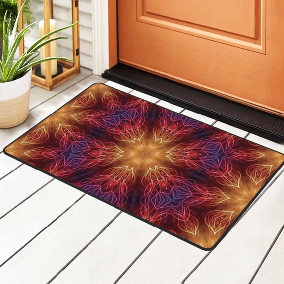 ZICANCN Fractal Abstract Artistic Area Rugs Doormat , Facecloth Non-Slip Floor Mat Rug for Living Room Kitchen Sink Area Indoor Outdoor Entrance 36"x24"