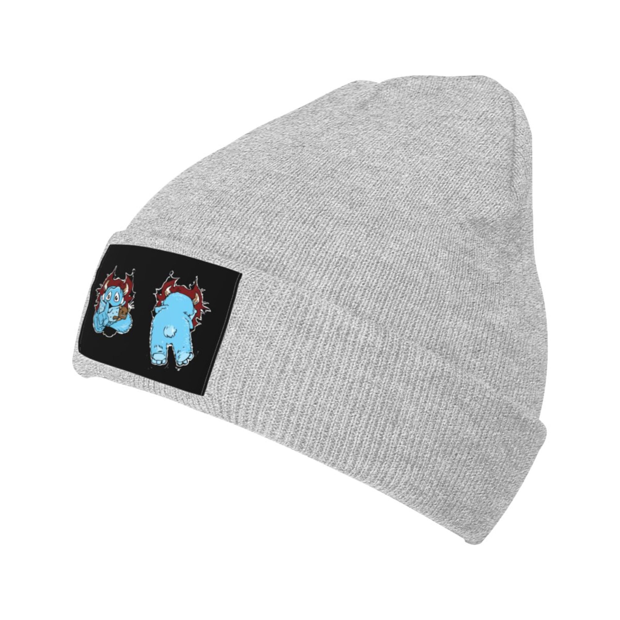 ZICANCN Funny Monster Cute Shush Knit Beanie Hat, Winter Cap Soft