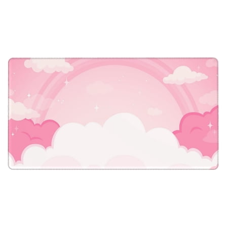ZICANCN Gaming Mouse Pad, Pink Fairy Sky Large Mouse Mat Desk Pad, Keyboard Mouse Mat, 15.8x29.5 inch