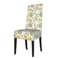 thumbnail image 1 of ZICANCN Green Gorgeous Flowers Chair Protectors Seat Covers , Dining Chair Slipcovers 1 Piece for Dining Room Hotel Kitchen, 1 of 8