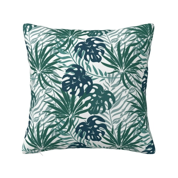 ZICANCN Green Minimalist Branch Art Throw Pillow Covers, Bed Couch Sofa Knit Decorative Pillow Covers for Living Room Farmhouse, 16"x16"