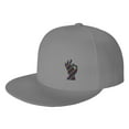 thumbnail image 1 of ZICANCN Hand Symbol Okay Sign Baseball Caps, Trucker Hats for Men And Women, Adjustable Breathable Flat Caps, Gray, 1 of 8
