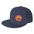thumbnail image 1 of ZICANCN Happy Smile Face Baseball Caps, Trucker Hats for Men And Women, Adjustable Breathable Flat Caps, Navy Blue, 1 of 8