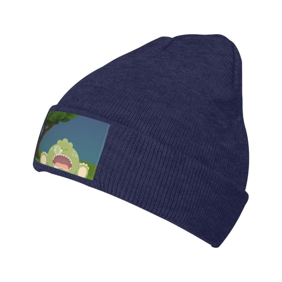 ZICANCN Knit Beanie Hat-Calm Cute Dinosaur Winter Cap Soft Warm Classic Hats for Men Women Glitch Kids Monster
