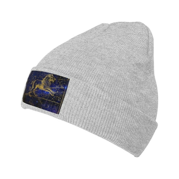 ZICANCN Knit Beanie Hat-Constellation Lion Star Sign Winter Cap Soft Warm Classic Hats for Men Women Heaven Starry Sky