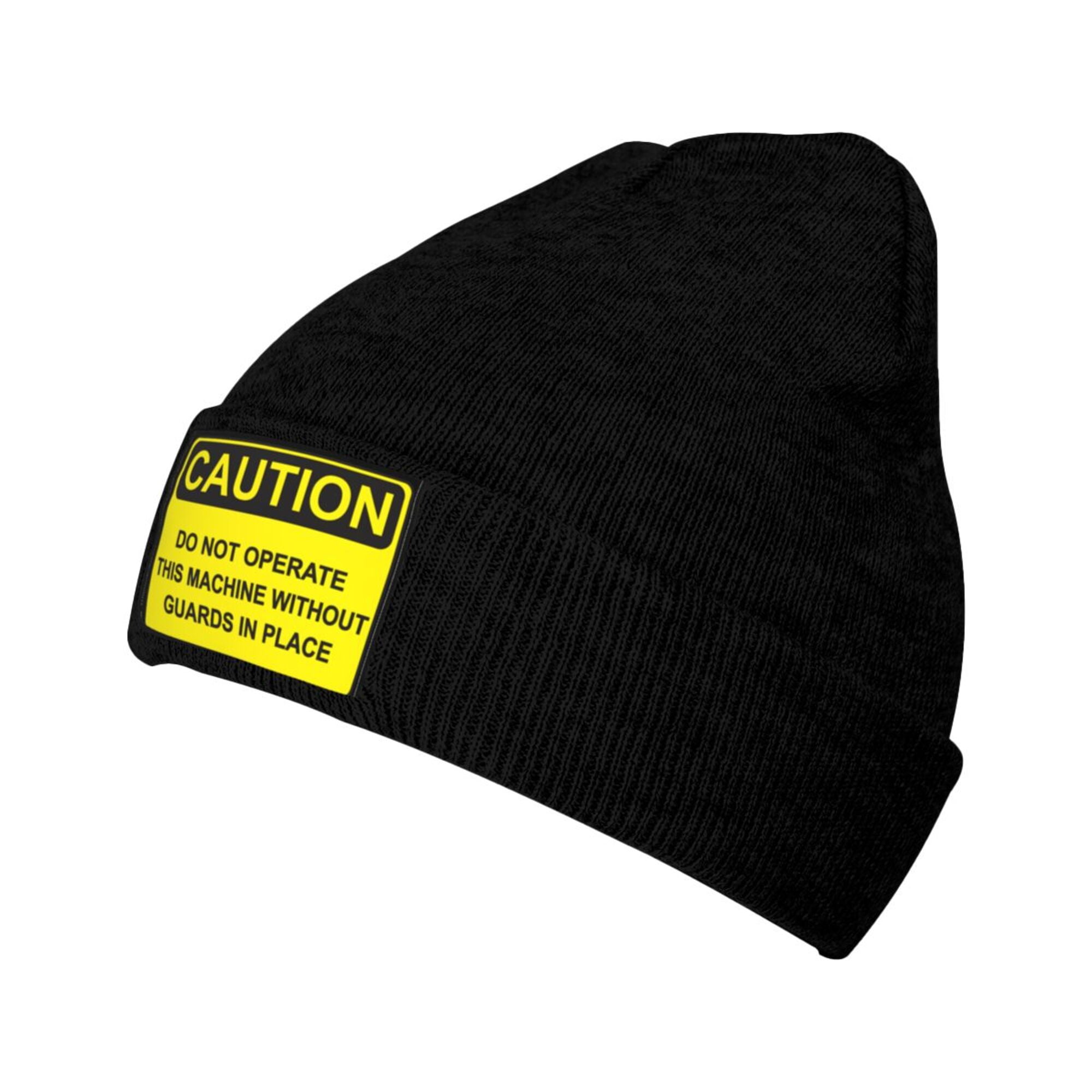 ZICANCN Knit Beanie Hat-Danger Warning Winter Cap Soft Warm