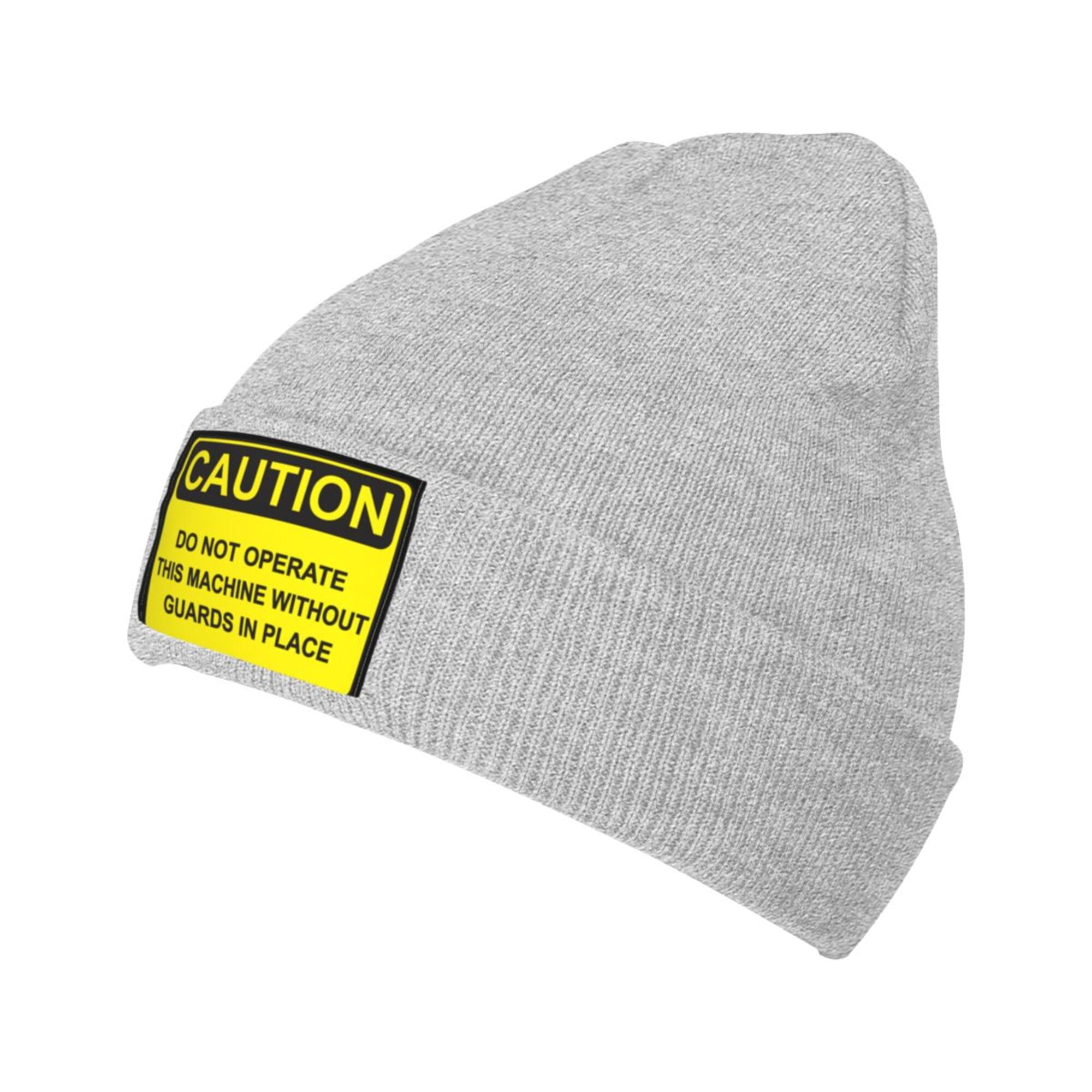 ZICANCN Knit Beanie Hat-Danger Warning Winter Cap Soft Warm