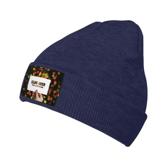 ZICANCN Knit Beanie Hat-Game Over Winter Cap Soft Warm Classic Hats for Men Women Playing