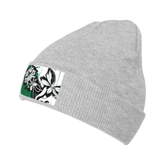 ZICANCN Knit Beanie Hat-Graffiti Flowers Winter Cap Soft Warm Classic Hats for Men Women Geometry Dress Prints