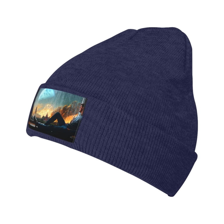 ZICANCN Knit Beanie Hat-Man Sunset Painting Winter Cap Soft  display picture 3