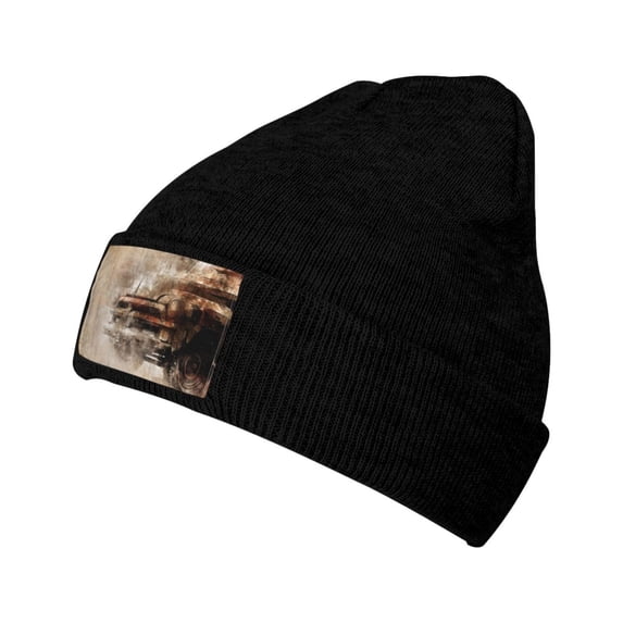 ZICANCN Knit Beanie Hat-Oldtimer Car Vintage Winter Cap Soft Warm Classic Hats for Men Women Vehicle Transportation