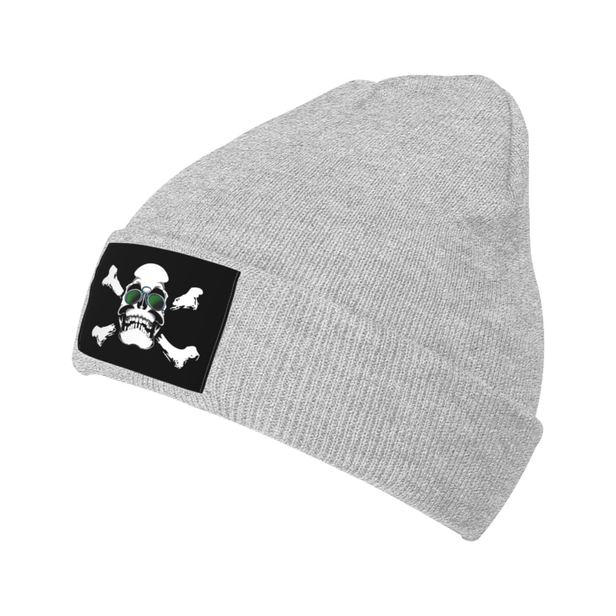 ZICANCN Knit Beanie Hat-Skeleton Scull Glasses Winter Cap Soft