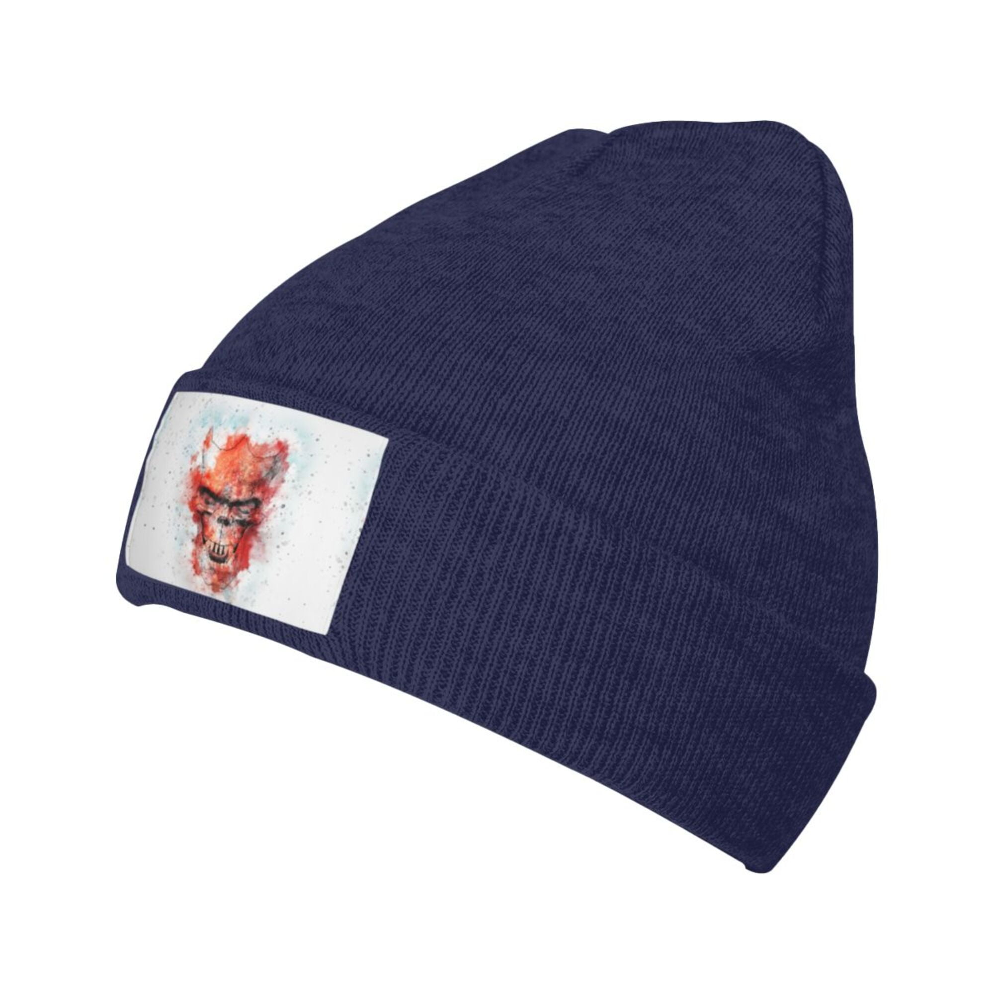 ZICANCN Knit Beanie Hat-Skull Gothic Horn Art Winter Cap Soft Warm