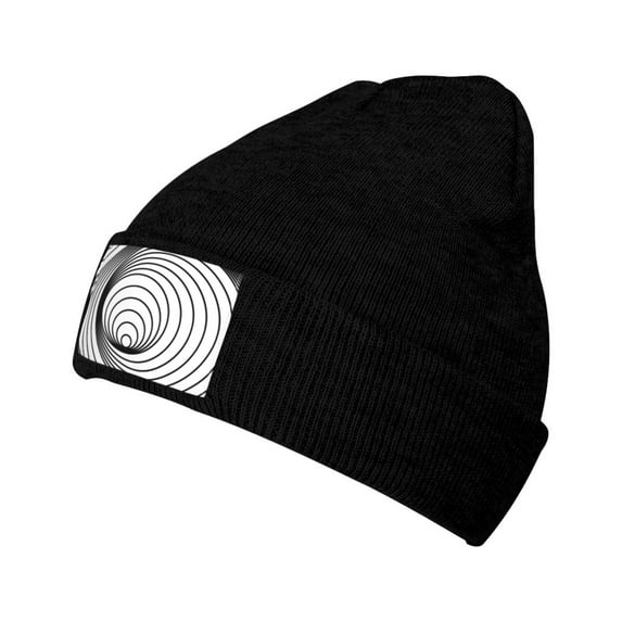 ZICANCN Knit Beanie Hat-Spiral Whirl Route Winter Cap Soft Warm Classic Hats for Men Women Symbol Bent Drift Sog Sweep