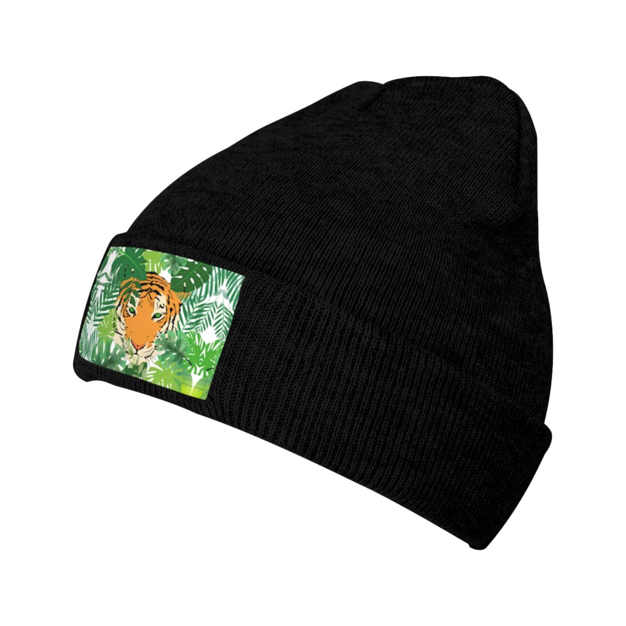 帽子 Bucktail Knit Beanie ZICANCN Knit Beanie Hat-Tiger Wildlife Animal Winter Cap Soft Warm